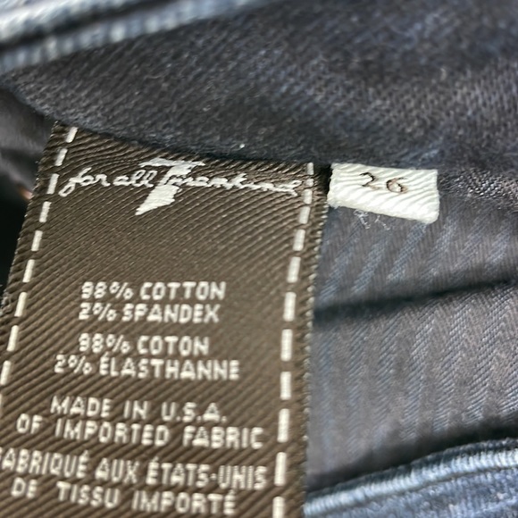 7 For All Mankind Jiselle Slim Flare Jeans Dark wash size 26 - Picture 5 of 14